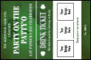 St. Patrick's Day Shamrock Drink Ticket