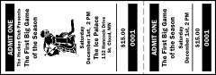 Hockey General Admission Ticket 001