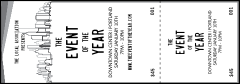 All Purpose Skyline Black and White Event Ticket