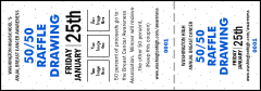 Dots 50/50 Blue Raffle Ticket