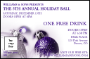 Christmas Ornament Purple Drink Ticket