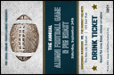 American Football Blue Drink Ticket