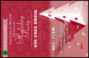 Paper Christmas Tree Red Drink Ticket