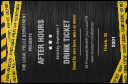 Police Caution Tape Drink Ticket