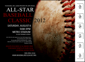 Baseball Stitches Logo Flyer