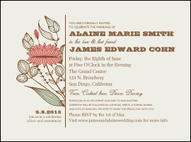 Wedding Flower Motif Flyer