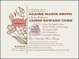 Wedding Flower Motif Image Flyer
