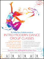 Modern Dance White Logo Flyer