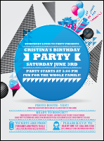 Birthday Party Geometric Flyer