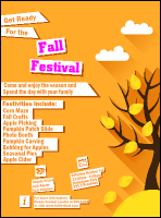 Fall Cut Paper Flyer
