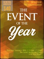 Orange Geometric Flyer