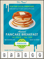 Pancake Stack Logo Flyer