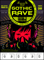 Goth Rave Logo Flyer