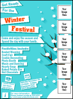 Winter Cut Paper Logo Flyer