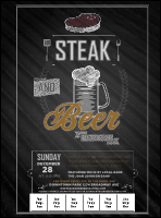 Steak & Beer Logo Flyer