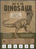 Dinosaur Illustrated Logo Flyer