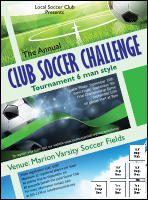 Soccer Ribbon Logo Flyer