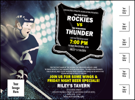 Hockey Badge Blue Logo Flyer