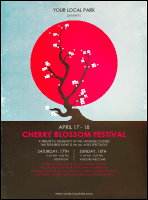 Cherry Blossom Circle Logo Flyer