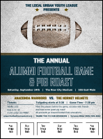 American Football Blue Logo Flyer