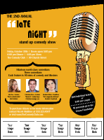 Comedy Retro Microphone Logo Flyer