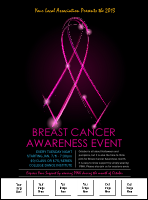 Breast Cancer Ribbon Sparkle Logo Flyer