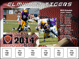 American Football Schedule Logo Flyer