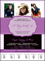 Sweet Sixteen Purple Chevron Logo Flyer