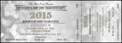 Silver Glitter Event Ticket