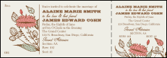 Wedding Flower Motif Reserved Event Ticket