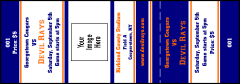 Sports Ticket 001 Blue & Orange