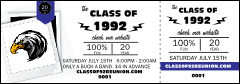 Class Reunion Mascot Blue Event Ticket