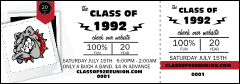 Class Reunion Mascot Red Event Ticket