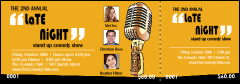 Comedy Retro Microphone Event Ticket