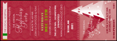 Paper Christmas Tree Red Event Ticket