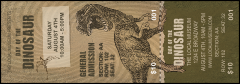 Dinosaur Illustrated Reserved Event Ticket