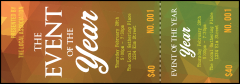 Orange Geometric Event Ticket