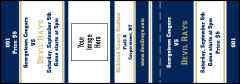 Sports Ticket 001 Navy & Gold