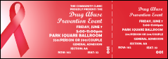 Red Ribbon Reserved Event Ticket