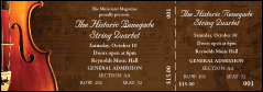 Violin Brown Reserved Event Ticket