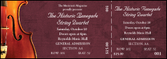 Violin Burgundy Reserved Event Ticket