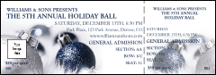 Christmas Ornament Blue Reserved Event Ticket