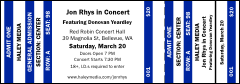 Blue Stripes Reserved Event Ticket