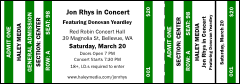 Green Stripes Reserved Event Ticket
