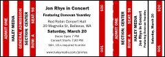 Red Stripes Reserved Event Ticket