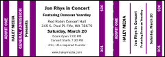 Purple and White General Admission Ticket