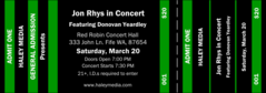 Green and Black General Admission Ticket