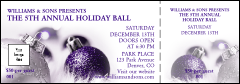 Christmas Ornament Purple Event Ticket