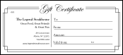 Black and White Gift Certificate 003
