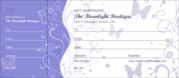 Butterfly Gift Certificate